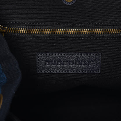 Burberry Overdyed Canvas Mega Check Small Brookdale Backpack Ultramarine Blue 6 of 8