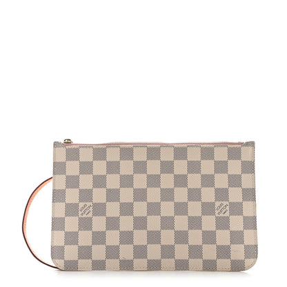 Louis Vuitton Damier Azur Neverfull MM GM Pochette Rose Ballerine 1 of 10