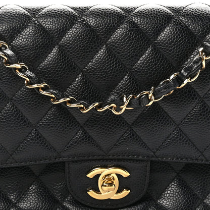 Chanel Caviar Quilted Medium Double Flap Black 8 of 10