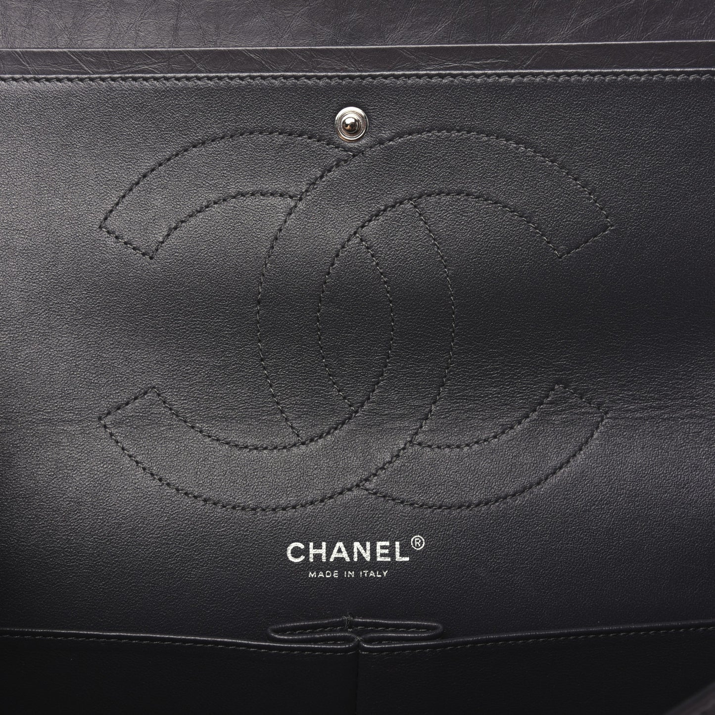 Aged Calfskin Quilted 2.55 Reissue 227 Flap Dark Grey