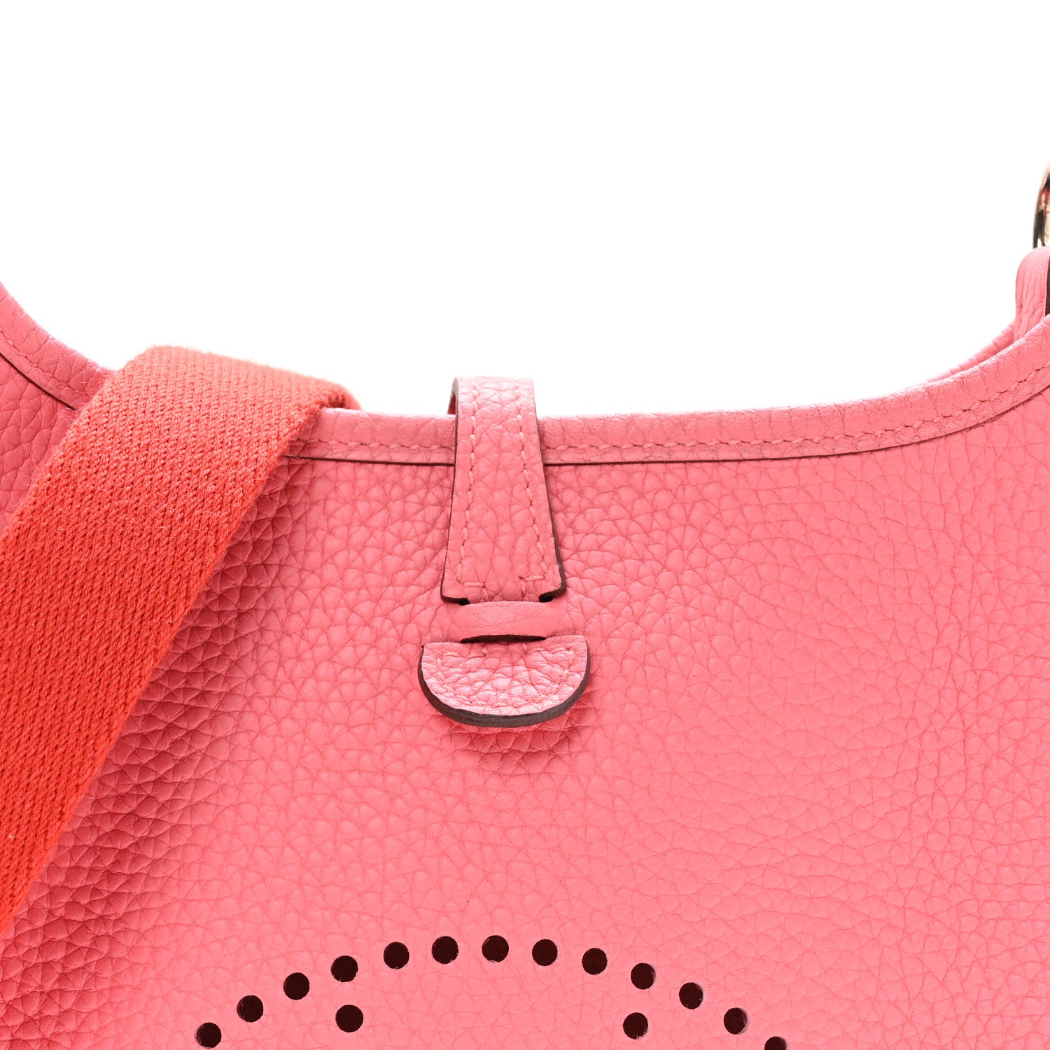 Hermes Taurillon Clemence Amazone Evelyne TPM Rose Azalee Rouge Pivoine 8 of 10