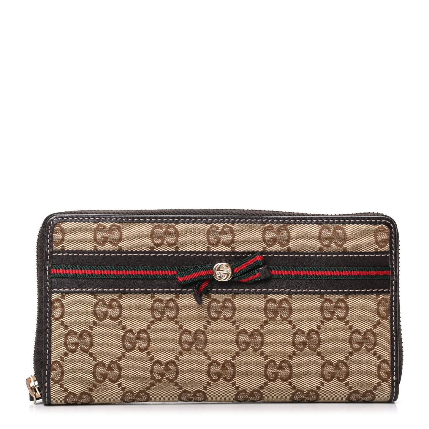 Monogram Princy Zip Around Wallet Dark Brown