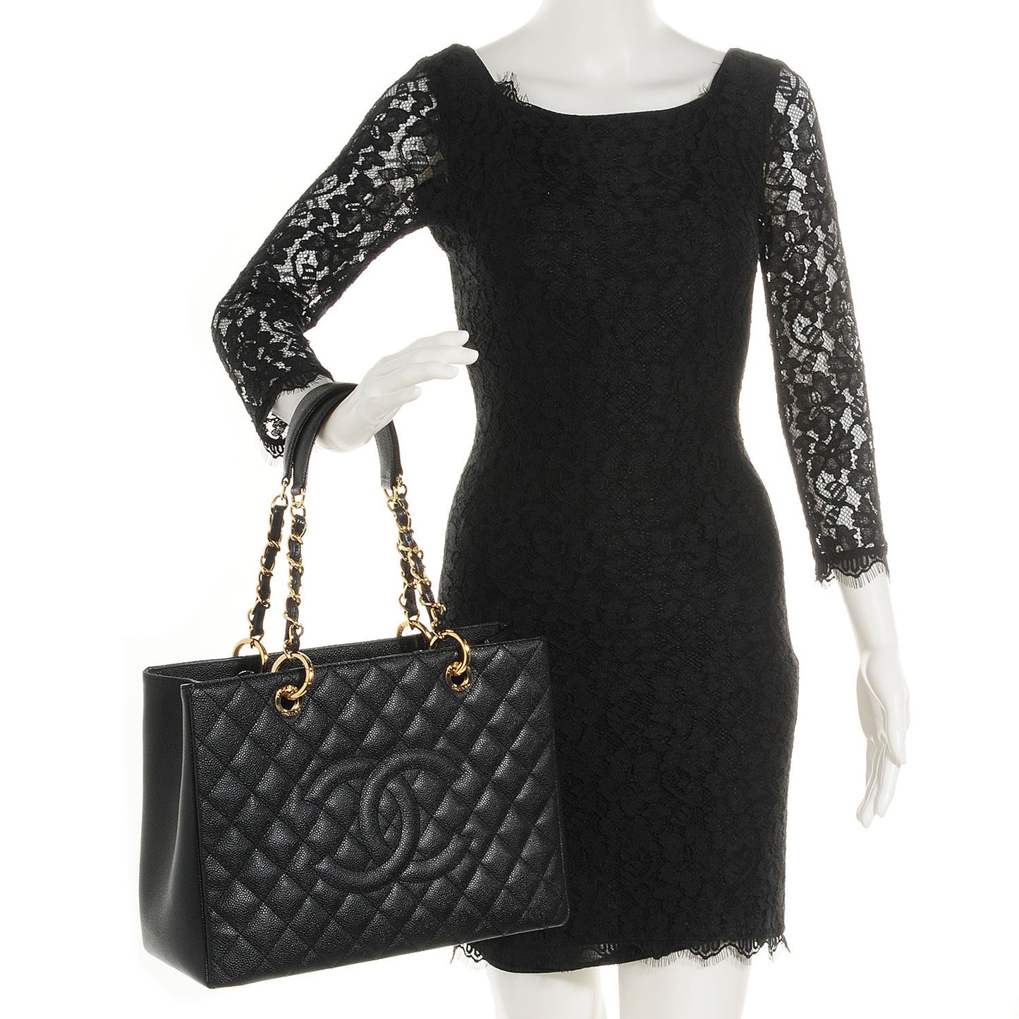 Caviar Grand Shopping Tote GST Black