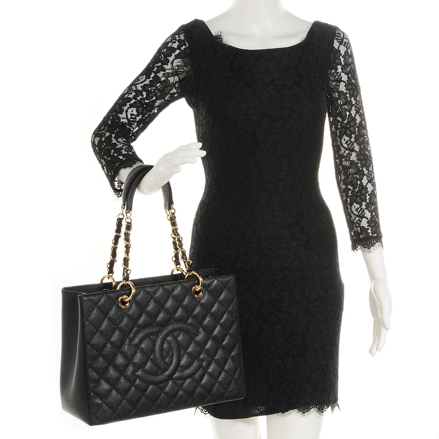 Chanel Caviar Grand Shopping Tote GST Black 2 of 7