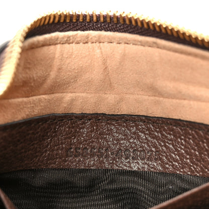 Gucci GG Supreme Monogram Textured Calfskin Web Mini Ophidia Half Moon Hobo Beige Ebony New Acero 7 of 10