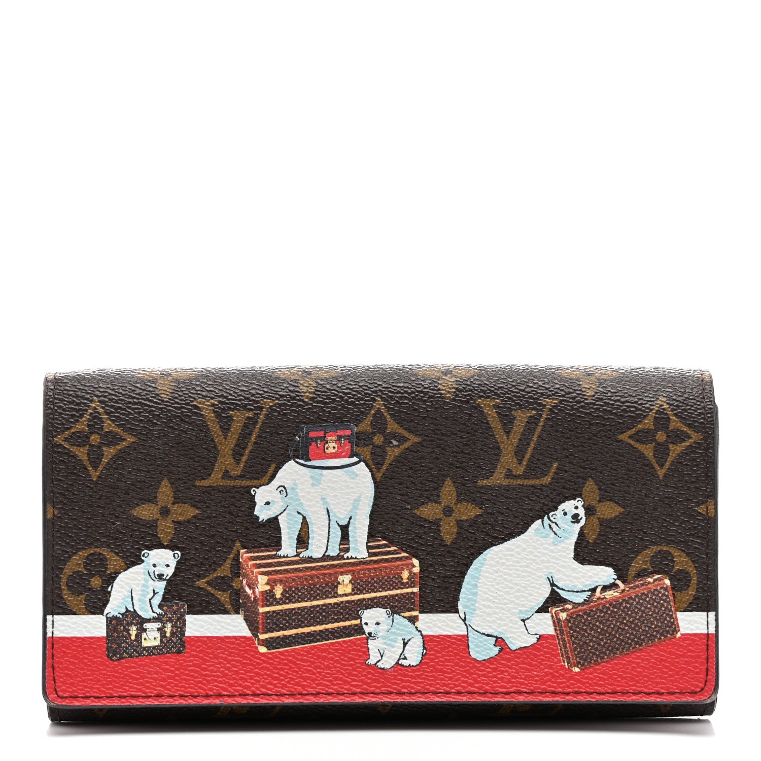 Louis Vuitton Monogram 2017 Christmas Animation Sarah Wallet 1 of 7
