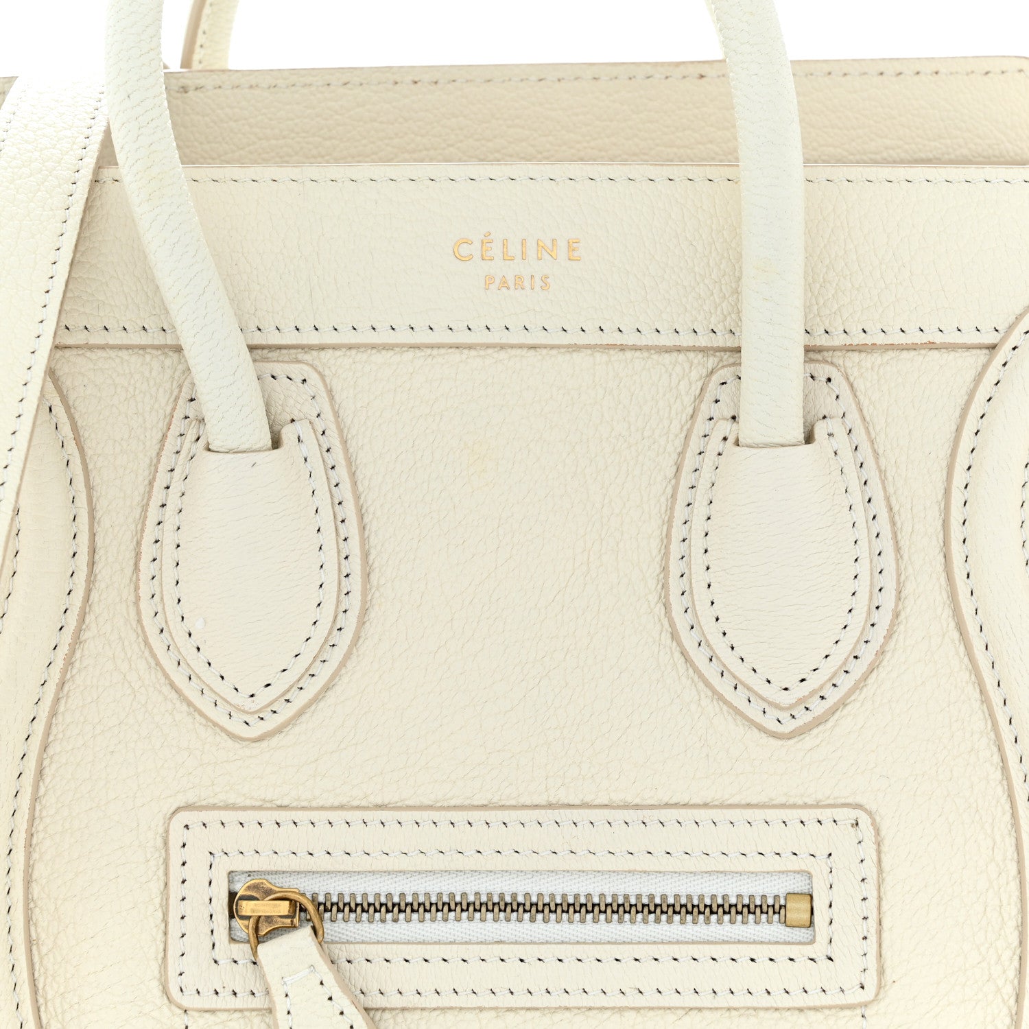 Celine Goatskin Nano Luggage White 8 of 13