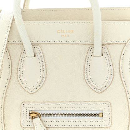 Celine Goatskin Nano Luggage White 8 of 13