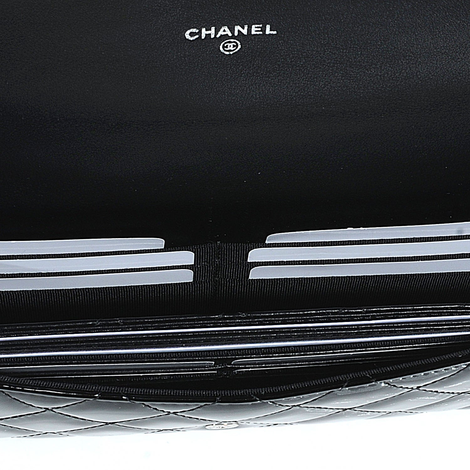 Chanel Patent Quilted Travel Wallet Black 6 of 10