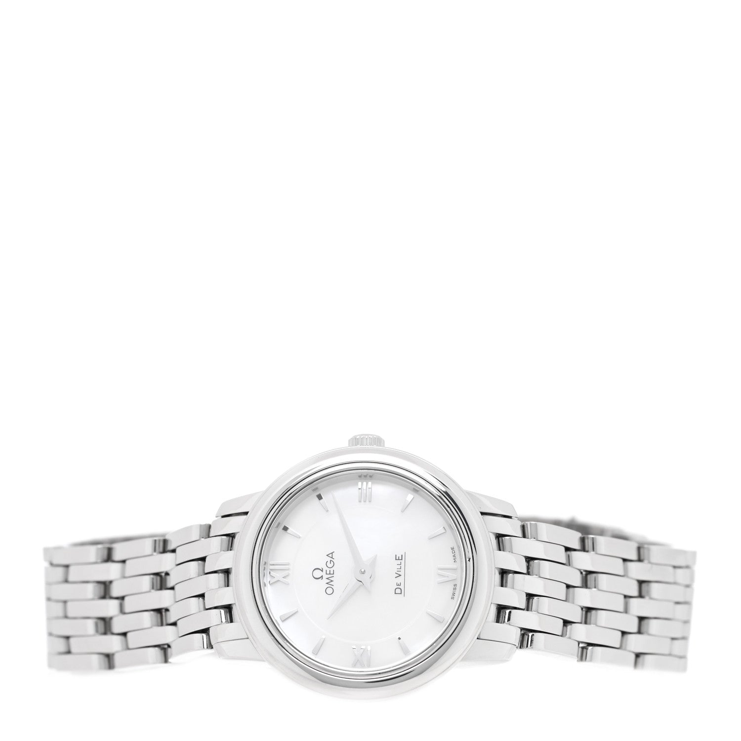 Omega Stainless Steel Mother of Pearl 24mm De Ville Prestige Quartz Watch 424.10.24.60.05.001 2 of 4