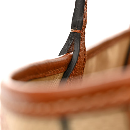 Gucci Straw Jacquard Dollar Calfskin GG Monogram Large Shopping Tote Natural Multicolor 12 of 13