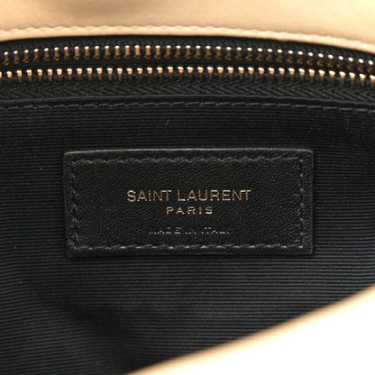 Saint Laurent Lambskin Quilted Toy Loulou Puffer Monogram Chain Satchel  Jaune Pale 6 of 11