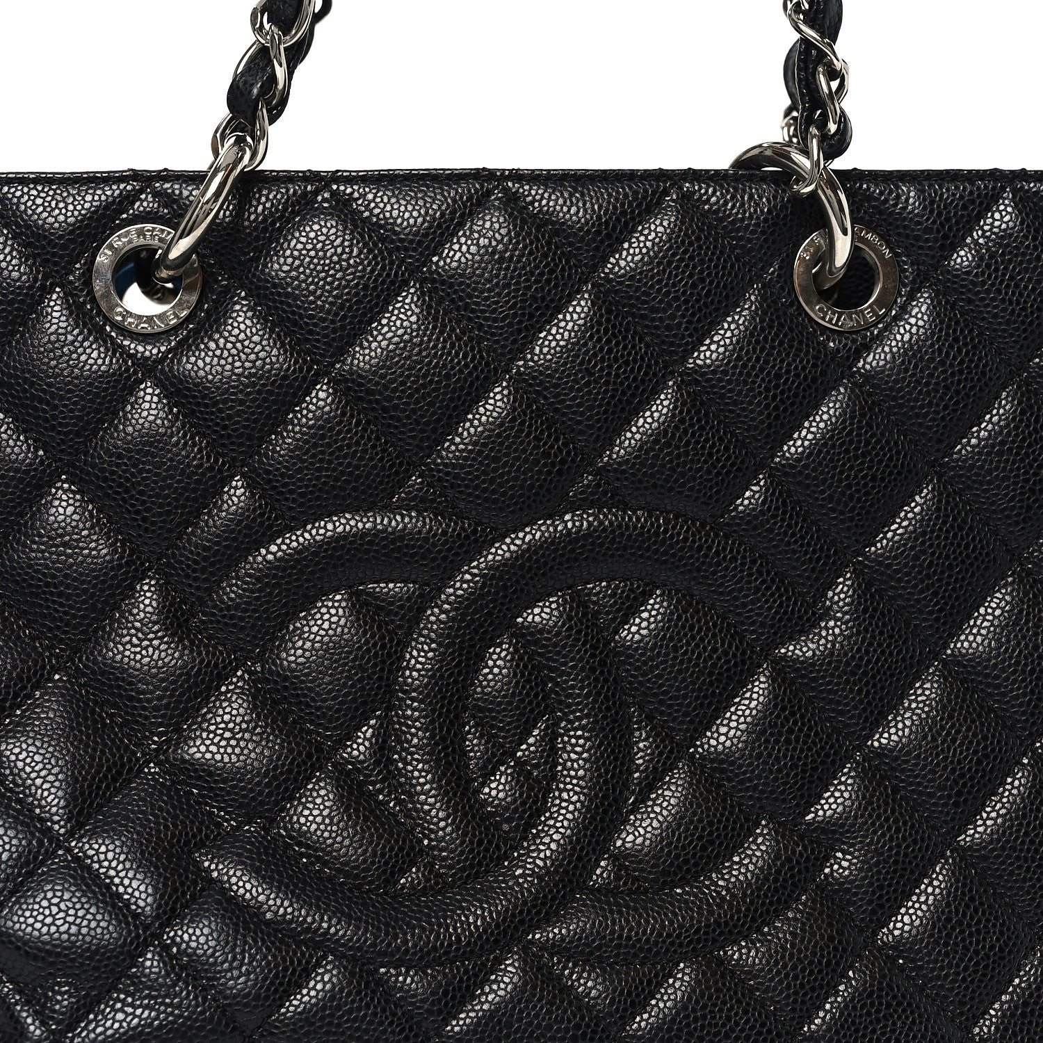 Chanel Caviar Quilted XL Grand Shopping Tote GST Black 7 of 9