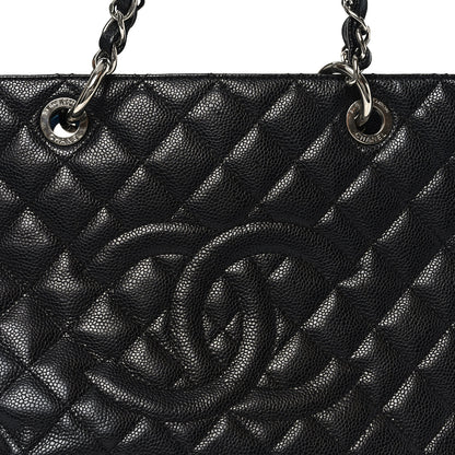 Chanel Caviar Quilted XL Grand Shopping Tote GST Black 7 of 9