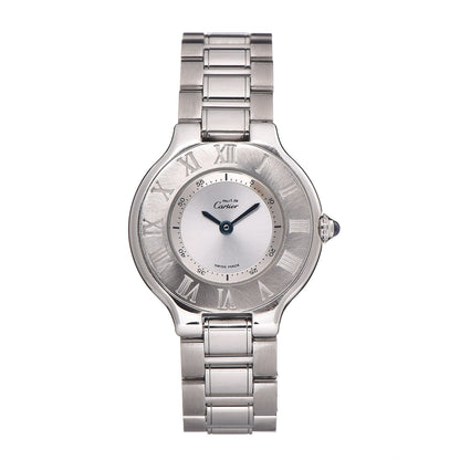 Cartier Stainless Steel 28mm Must De 21 Quartz Watch 1 of 7