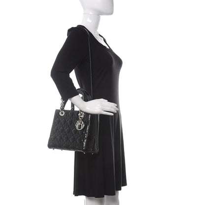 Christian Dior Patent Cannage Medium Lady Dior Black 2 of 10