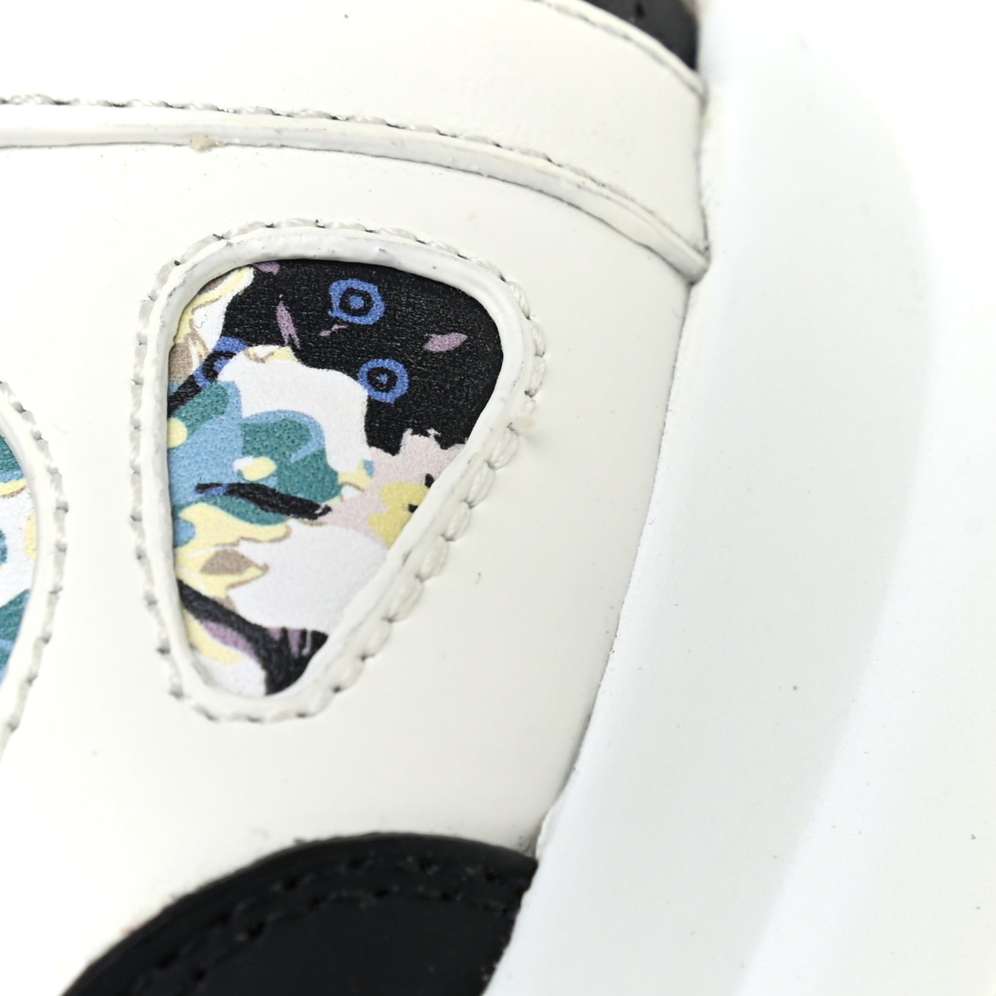 Flower Printed Calfskin Monogram LV Archlight Sneakers 39 Black Blue
