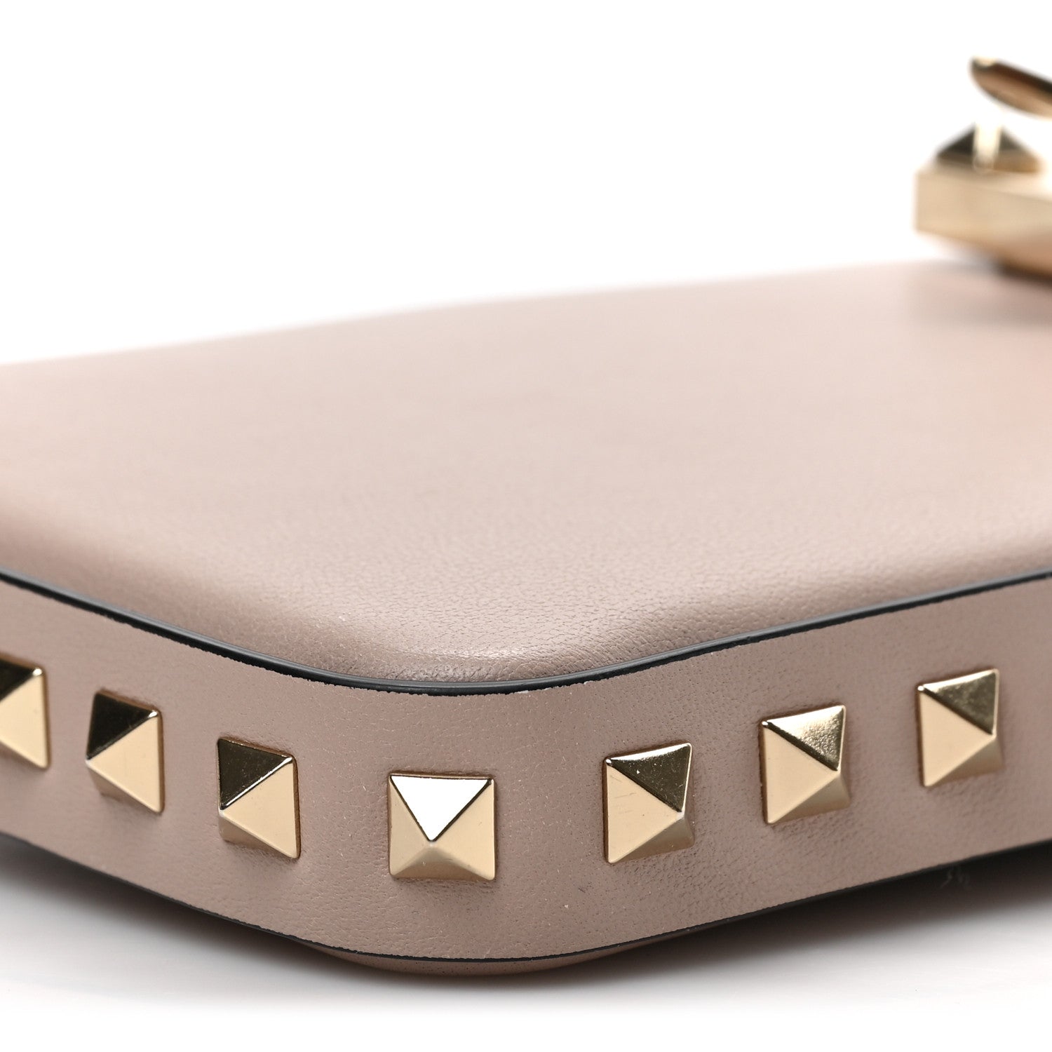 Valentino Garavani Calfskin Rockstud Phone Case Crossbody Poudre 8 of 8