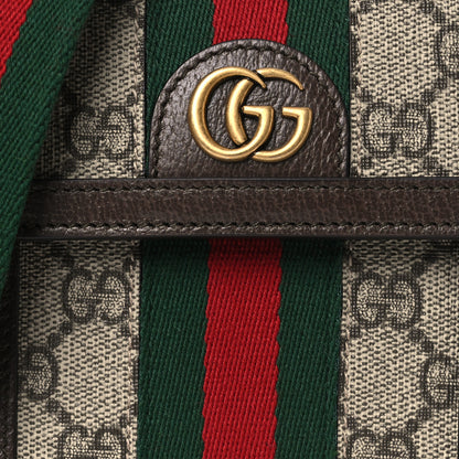 Gucci GG Supreme Monogram Web Mini Ophidia Crossbody Bag Detachable Wallet Beige Ebony 9 of 12