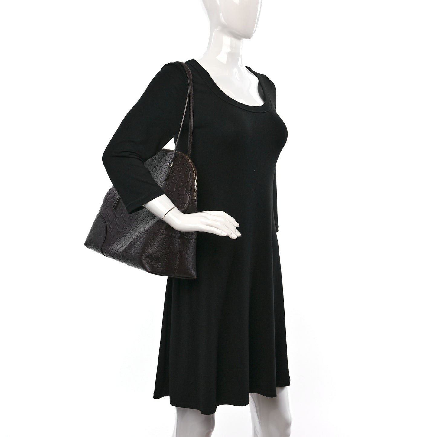Guccissima Medium Bree Shoulder Bag Chocolate