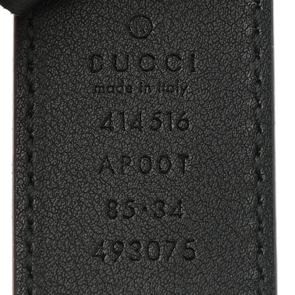 Gucci Calfskin Double G 30mm Belt 85 34 Black 3 of 4