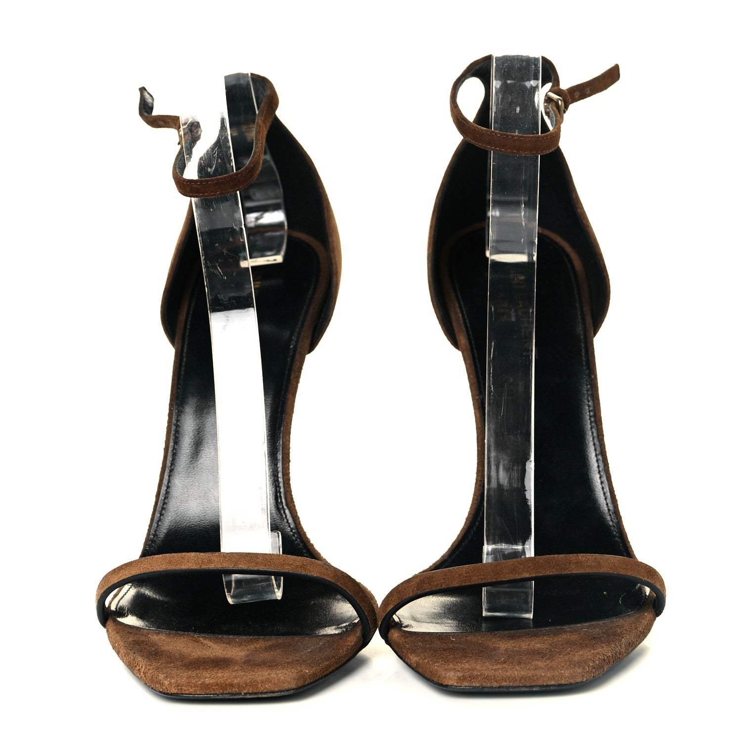 Saint Laurent Suede Calfskin Opyum 110 Sandals 41 Cachemere Gold 2 of 10