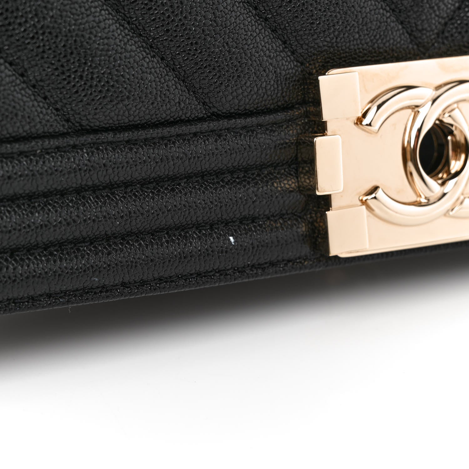 Chanel Caviar Chevron Quilted Medium Boy Flap Black 10 of 11