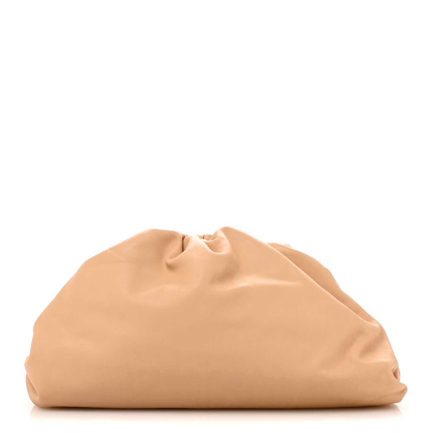 Bottega Veneta Smooth Butter Calf The Pouch Oversized Clutch Almond 1 of 13