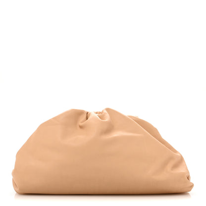 Bottega Veneta Smooth Butter Calf The Pouch Oversized Clutch Almond 1 of 13