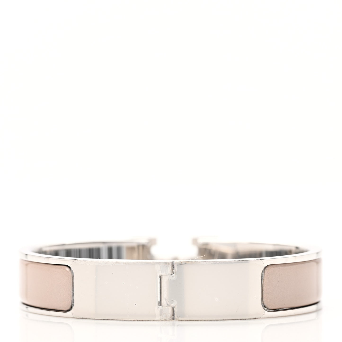 Enamel Clic Clac H Narrow Bracelet PM Marron Glace
