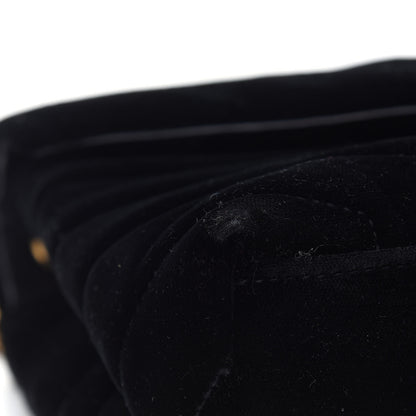 Saint Laurent Velvet Y Quilted Monogram Small Loulou Chain Satchel Black 11 of 12