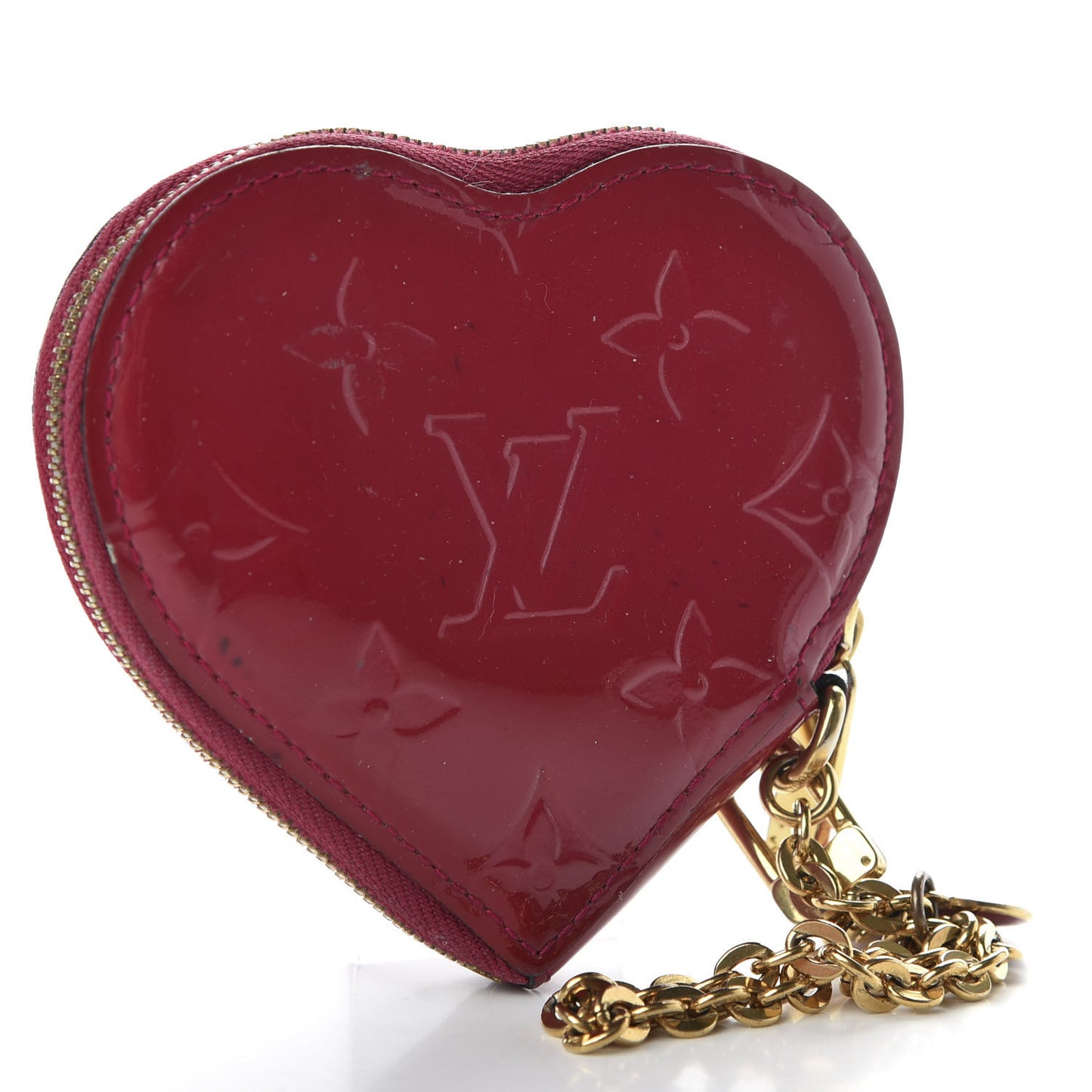 Vernis Heart Coin Purse Rose Indien