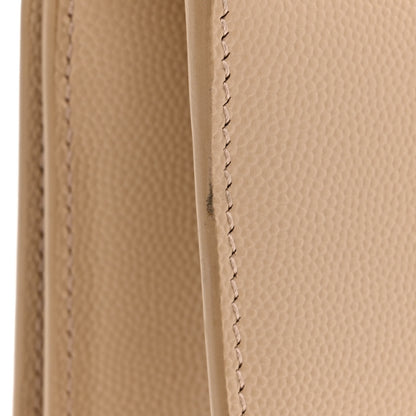 Saint Laurent Grain De Poudre Classic Monogram Cassandre Clutch Nude 8 of 10