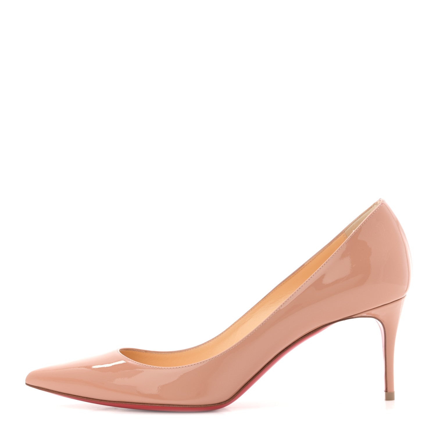 Christian Louboutin Patent Kate 70 Pumps 38.5 Nude 1 of 10