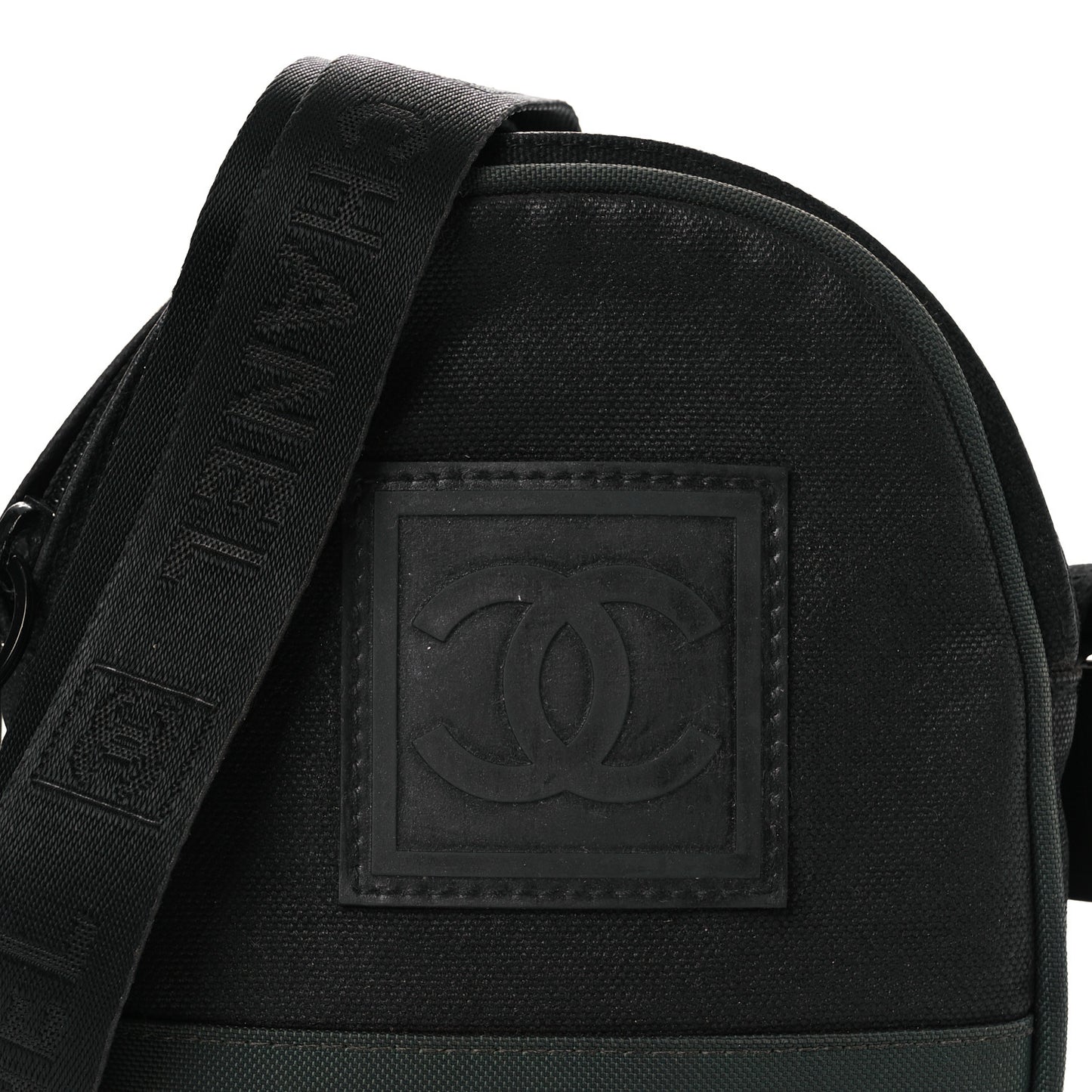 Canvas Nylon Sport Crossbody Black Green