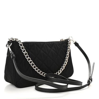Prada Nylon Tessuto Impuntu Quilted Crossbody Bag Black 2 of 9