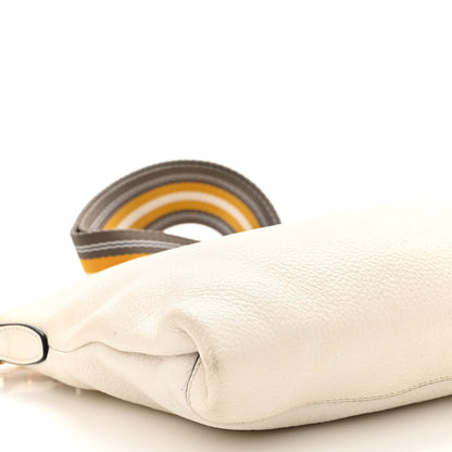 Prada Vitello Daino Zippered Shoulder Bag White 8 of 10