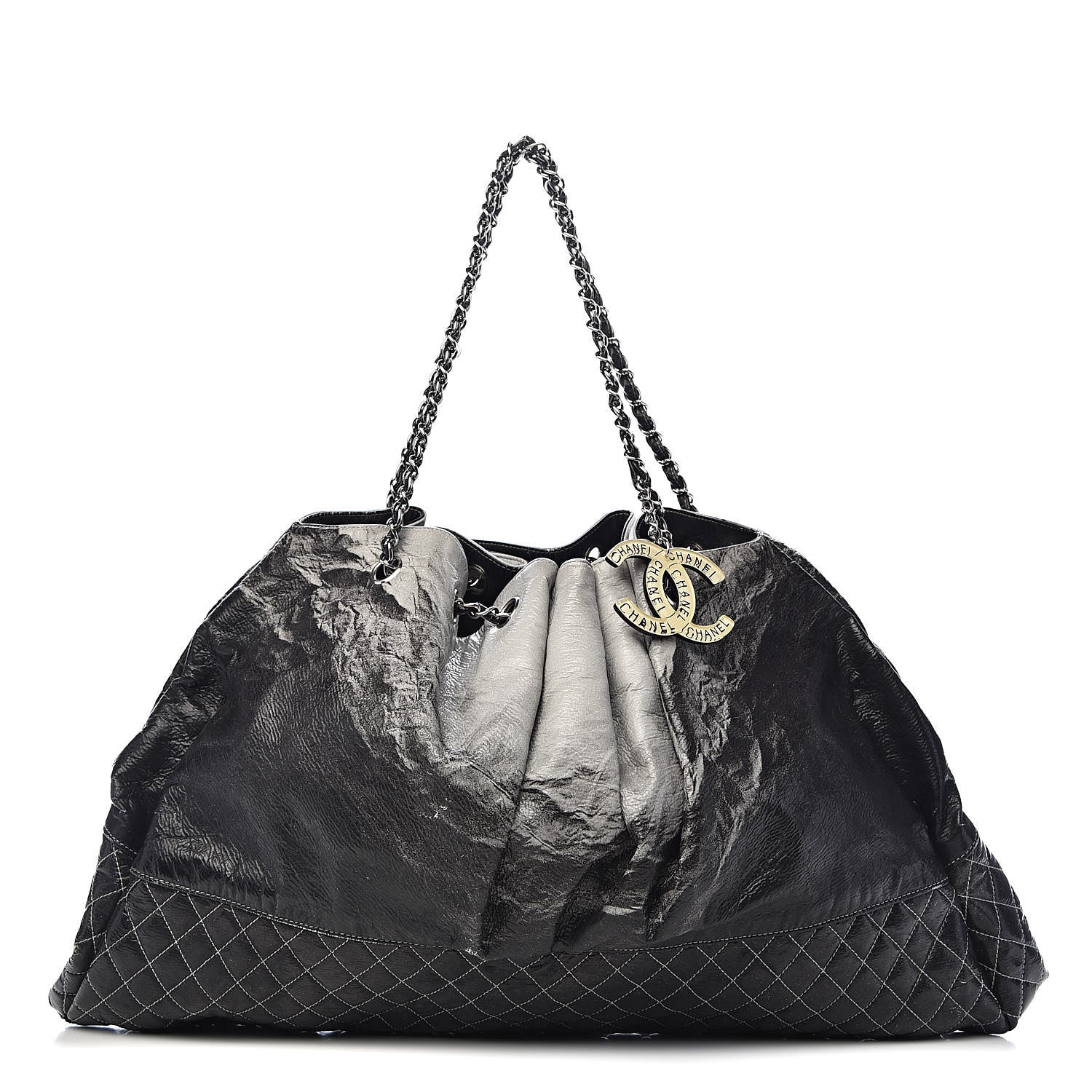 Chanel Vinyl Quilted Melrose Degrade Tote Black 1 of 13