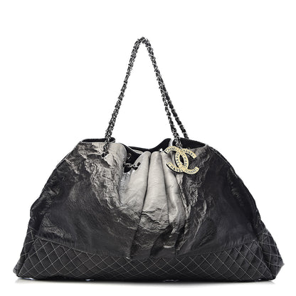 Chanel Vinyl Quilted Melrose Degrade Tote Black 1 of 13