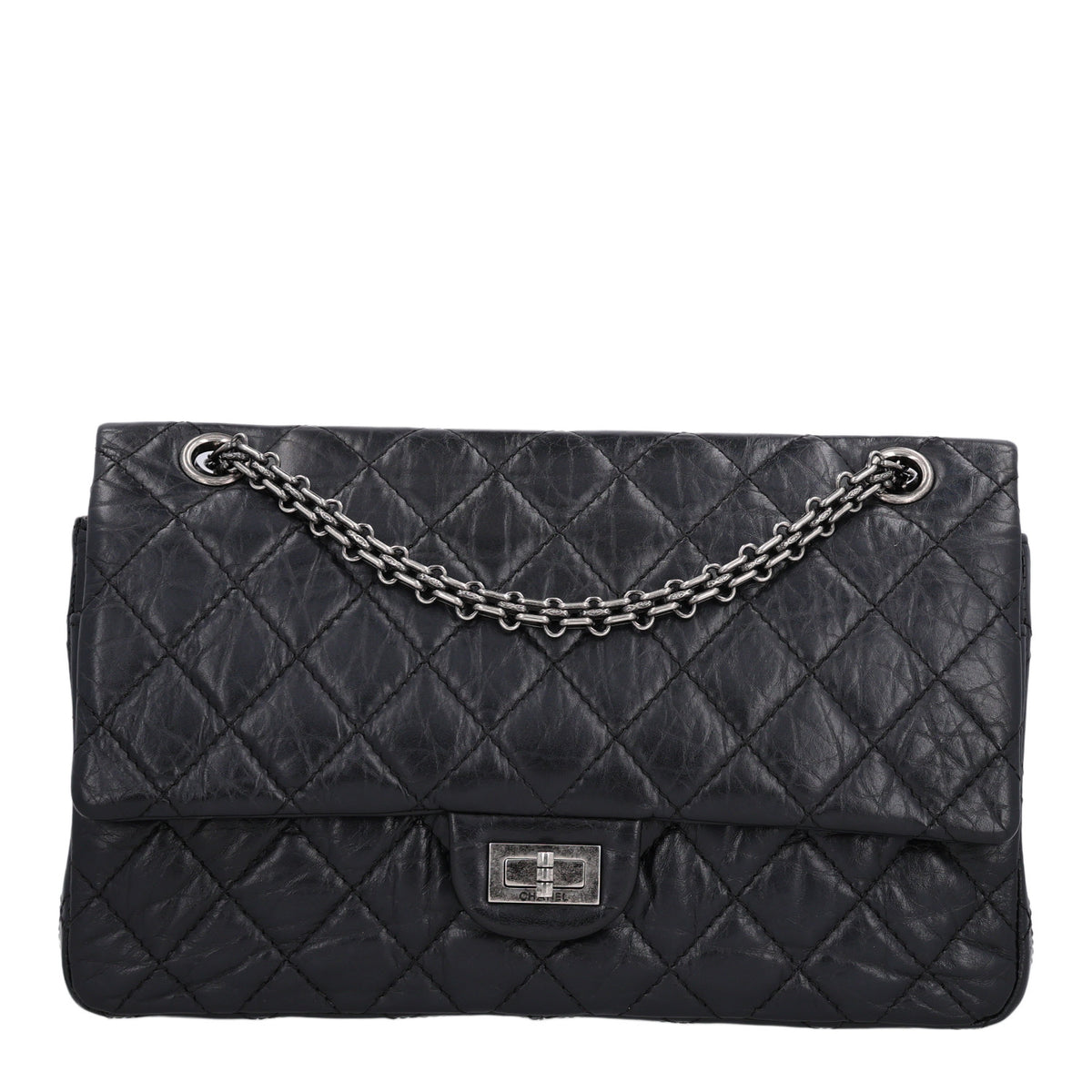 Chanel Aged Calfskin Quilted 2.55 Reissue 226 Flap Black 1 of 9