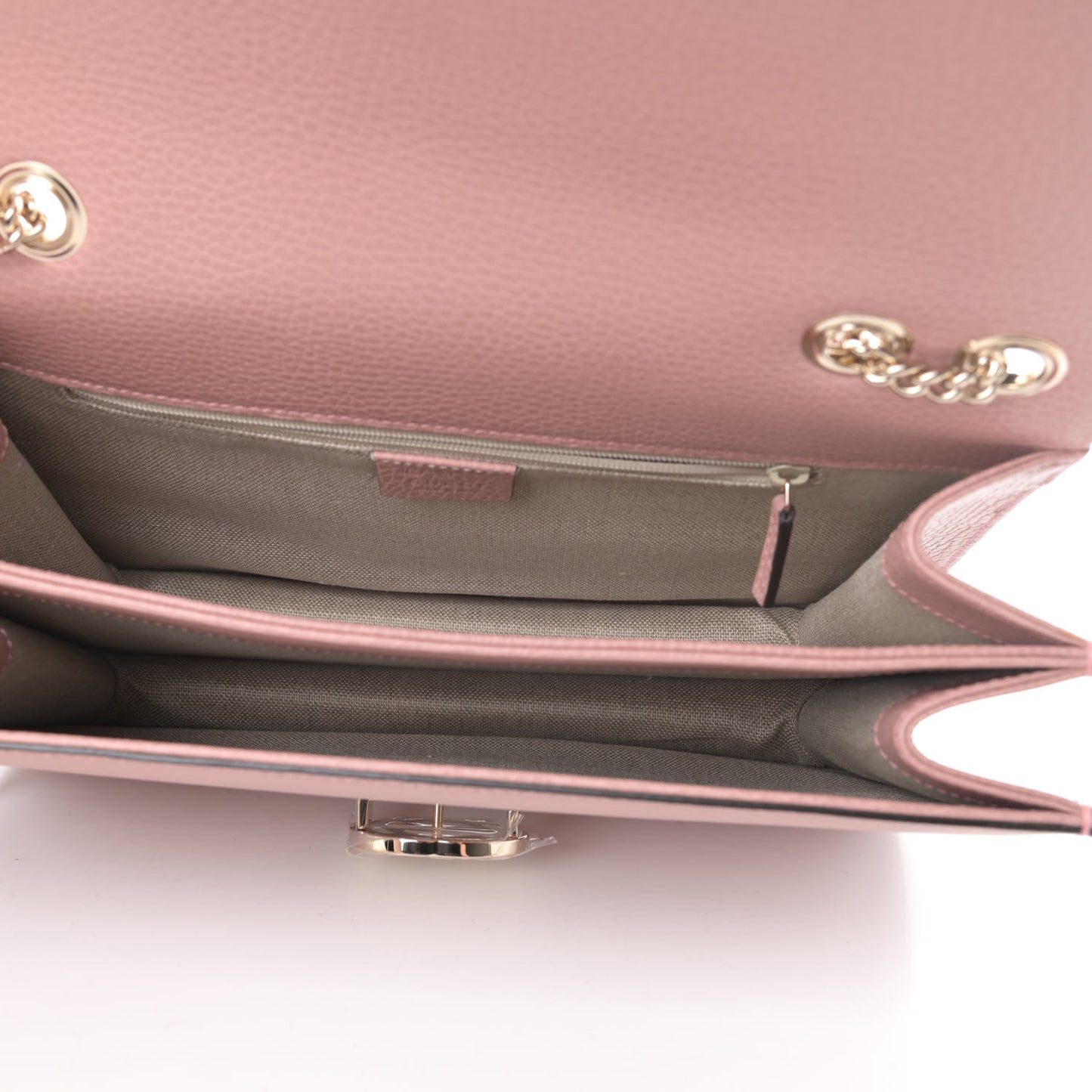 Dollar Calfskin Interlocking G Shoulder Bag Soft Pink