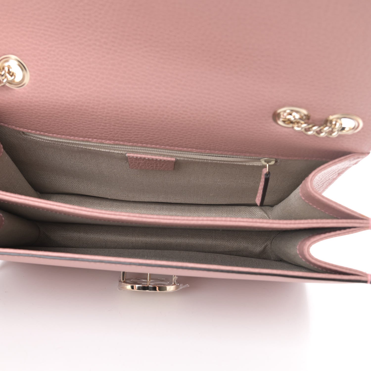 Gucci Dollar Calfskin Interlocking G Shoulder Bag Soft Pink 5 of 10
