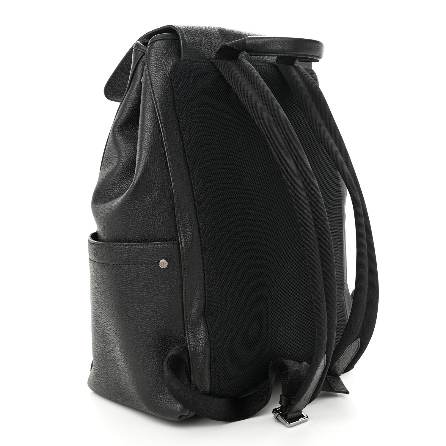 Christian Dior Grained Calfskin Saddle Backpack Black 3 of 11