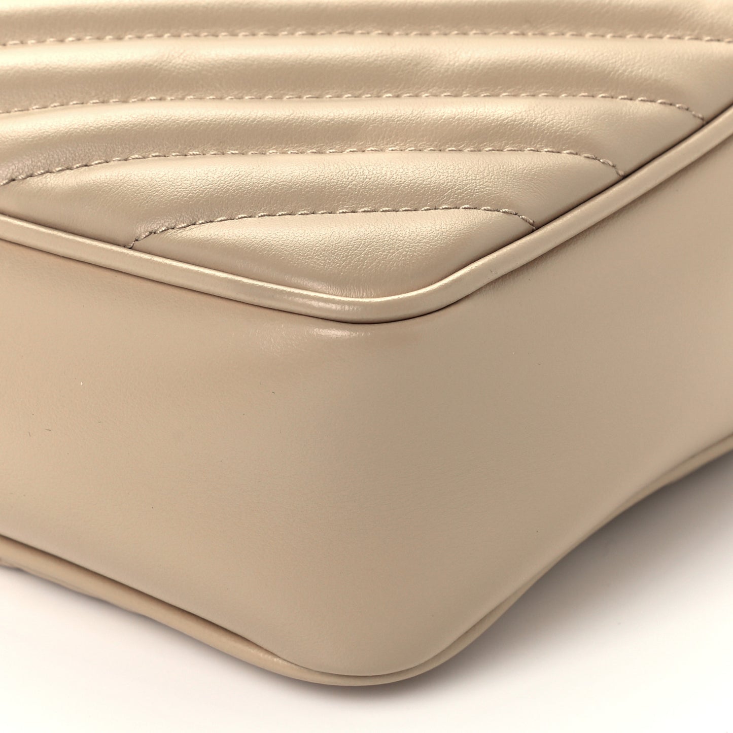 Calfskin Matelasse Monogram Lou Camera Bag Ivory Natural