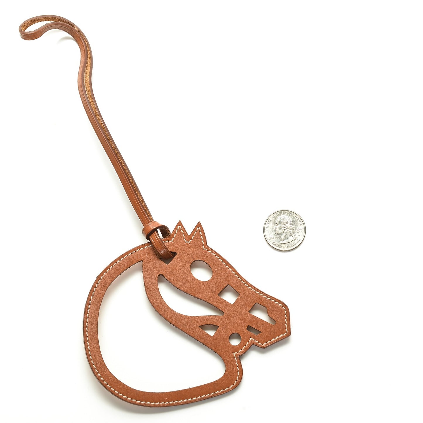 Barenia Paddock Cheval Horse Bag Charm Fauve