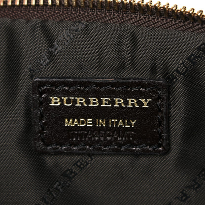 Burberry Haymarket Check Small Peyton Crossbody Clutch Bag Chocolate 6 of 11