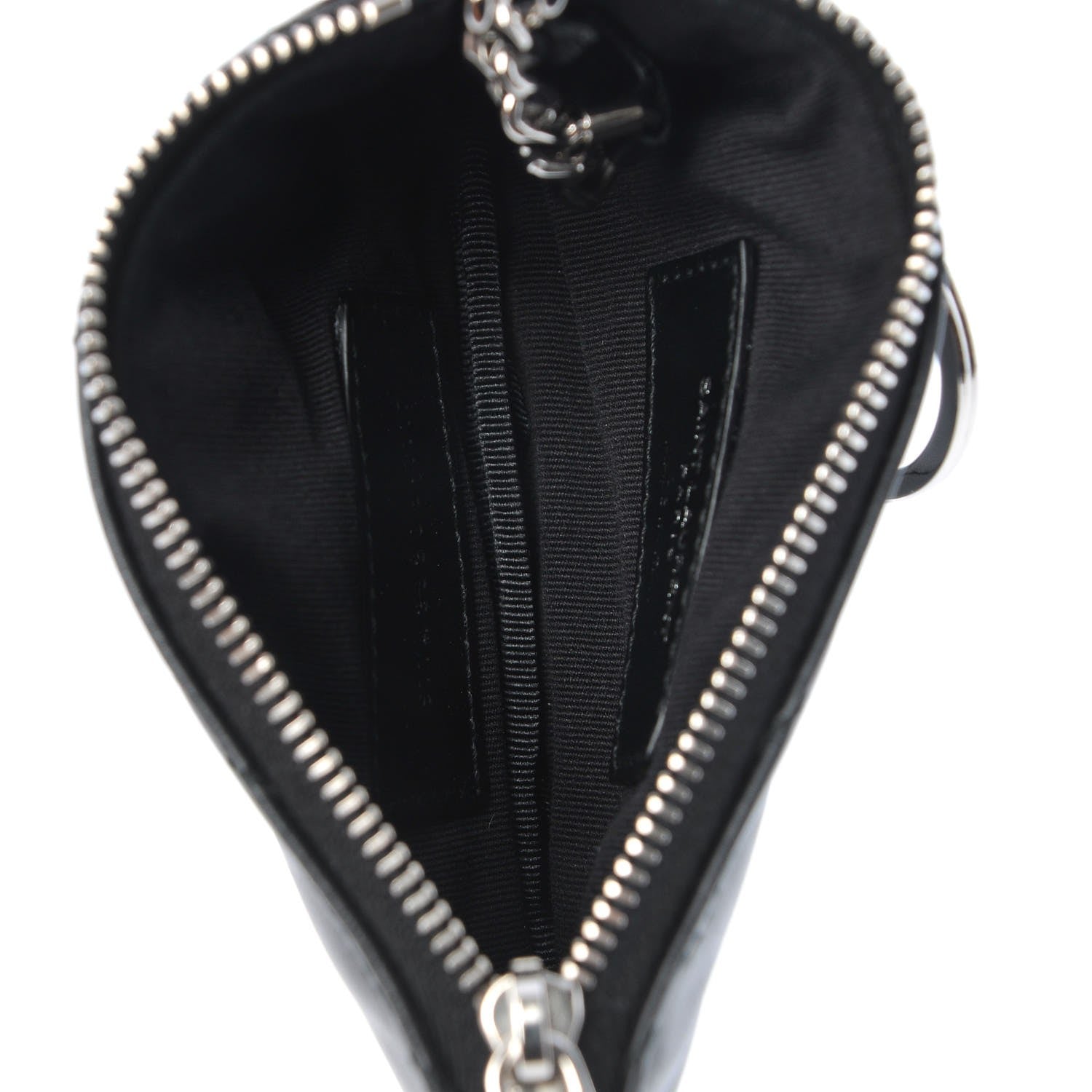Saint Laurent Calfskin Matelasse Monogram Key Pouch Black 5 of 7