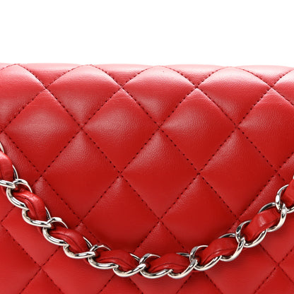 Chanel Lambskin Quilted Medium Double Flap Red 8 of 10