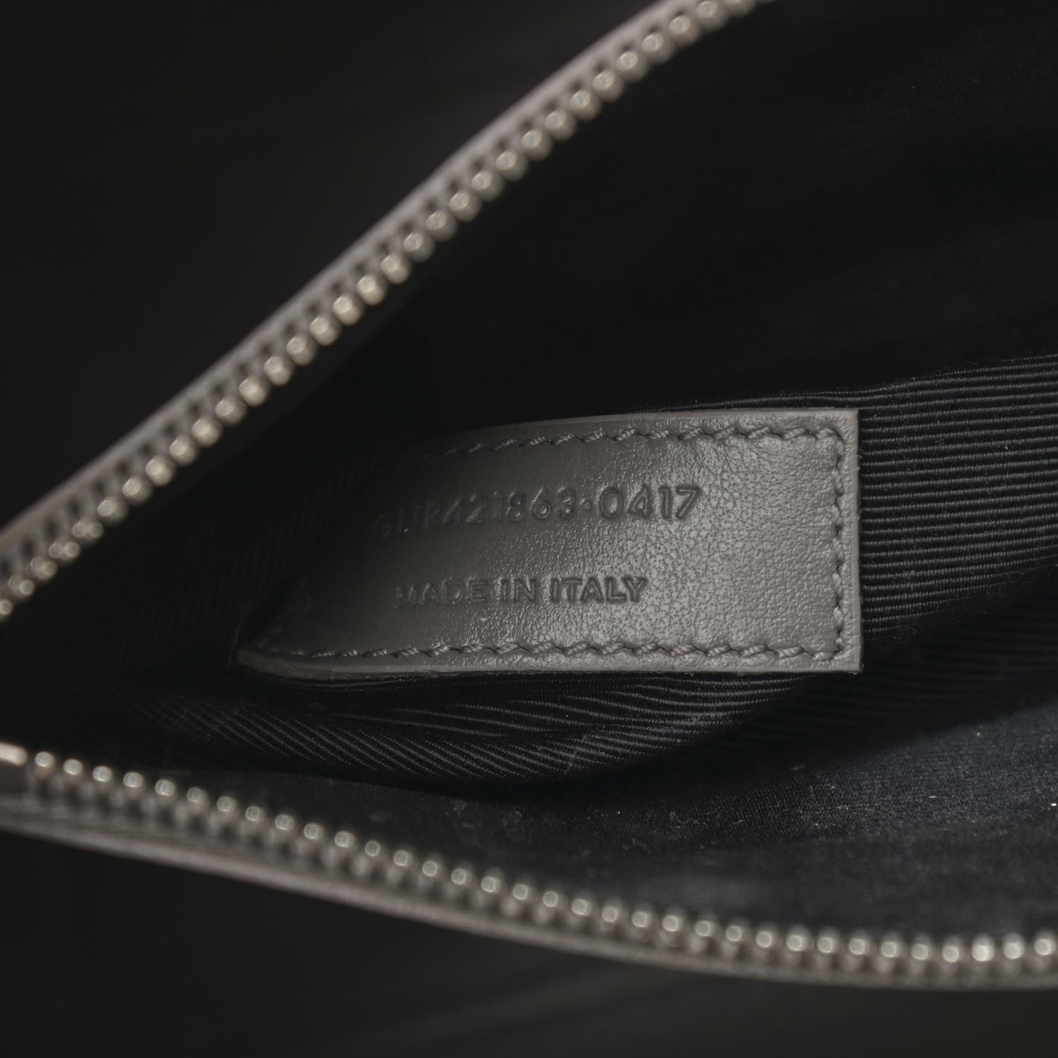 Saint Laurent Grained Calfskin Topstich Baby Sac De Jour Fog 7 of 17