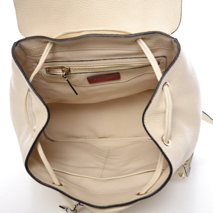 Valentino Garavani Pebbled Calfskin Rockstud Double Pocket Backpack Ivory 5 of 9